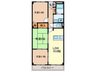 パピヨン５６５の物件間取画像